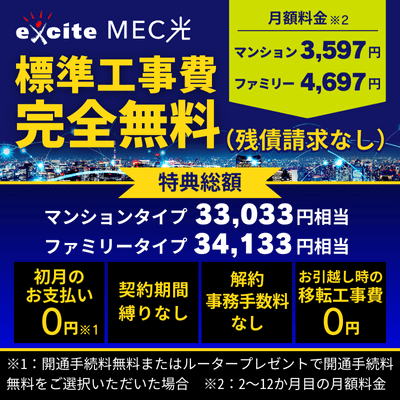 エキサイトMEC光公式サイト